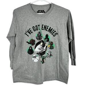 Star Wars Gray Long Sleeve Pullover Top Small